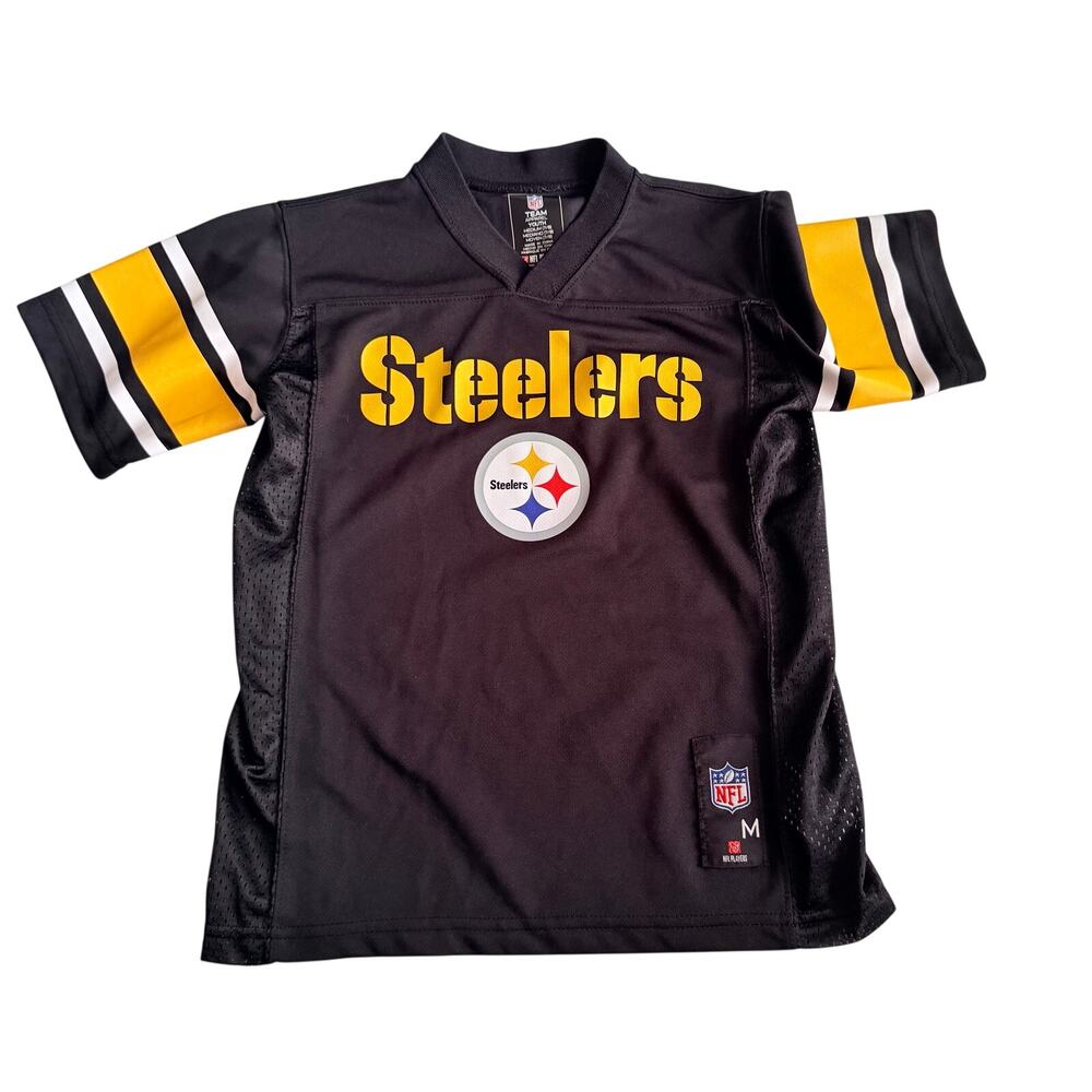 NFL Steelers Youth Medium Football Jersey Black